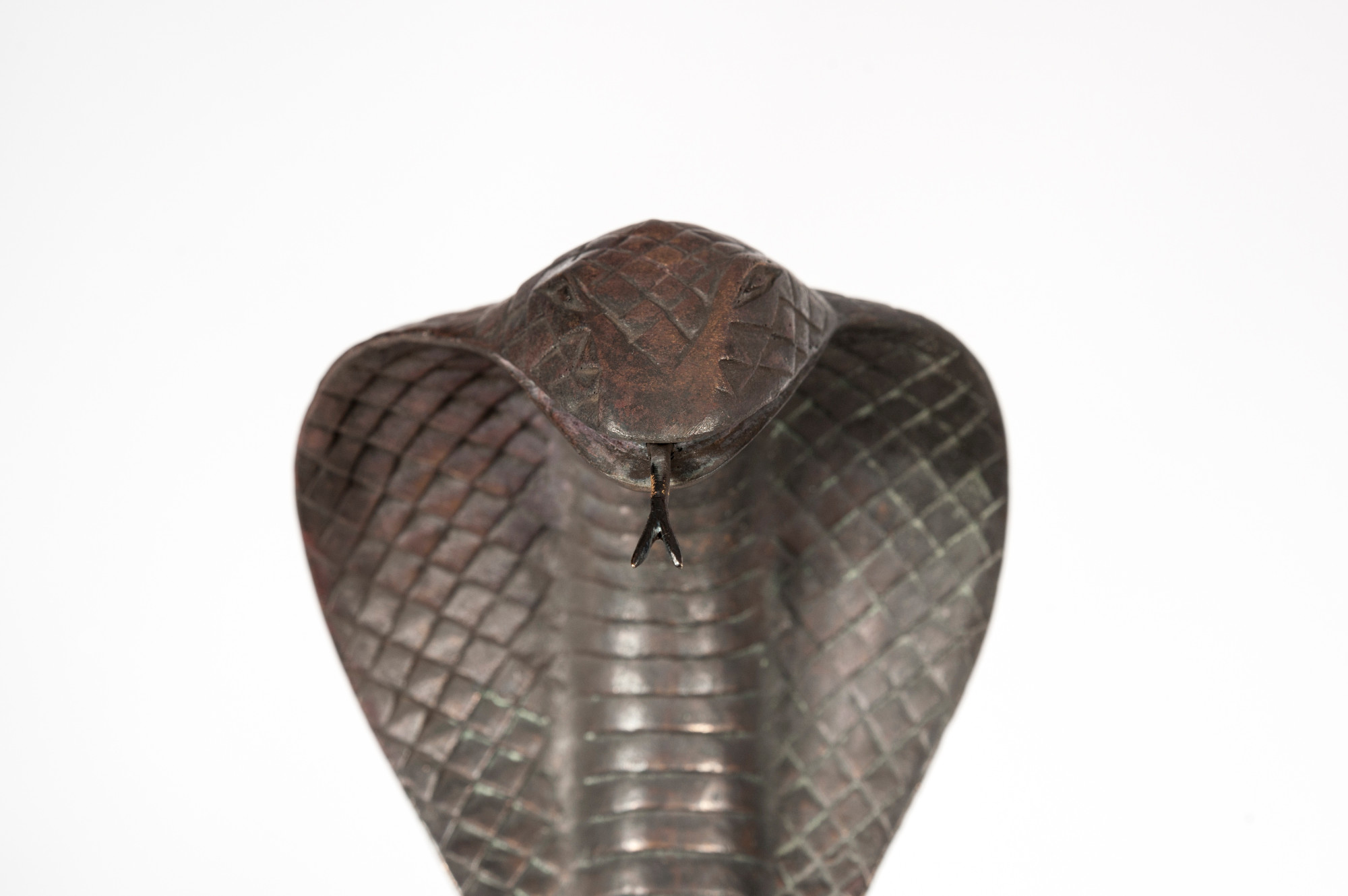 Pair of cobra andirons by Edgar Brandt