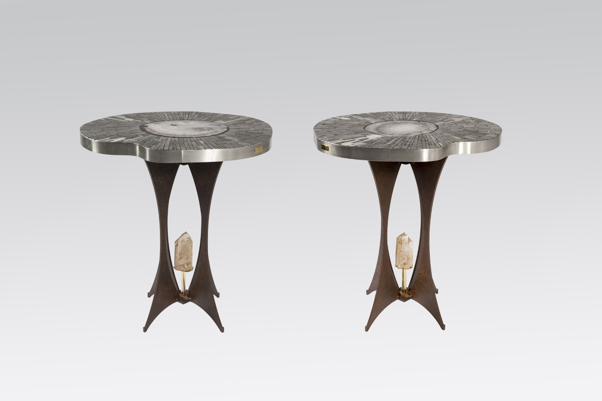 Pair of pedestal table by Stan Usel