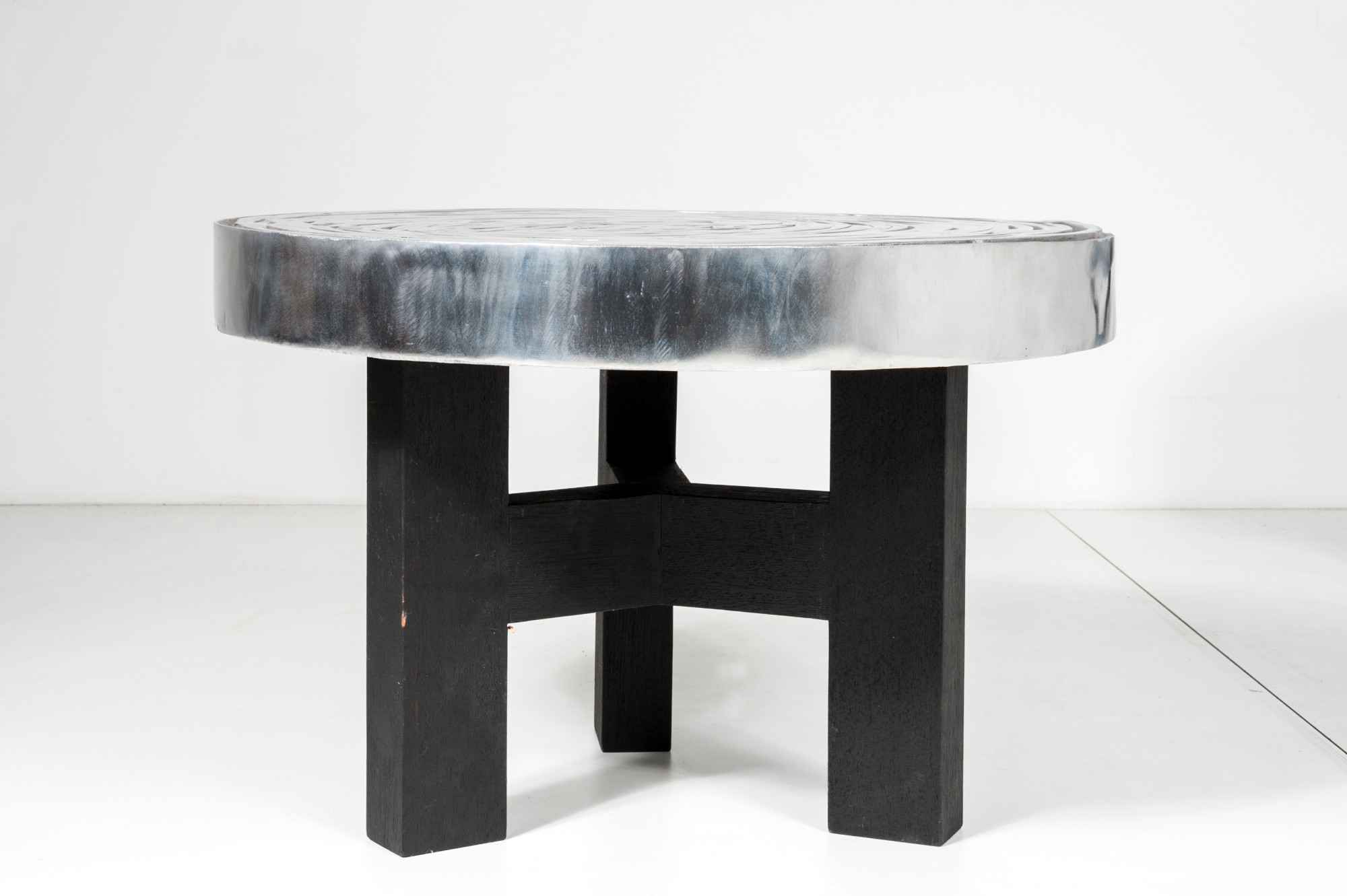 Pair of side table aluminum by Ado Chale