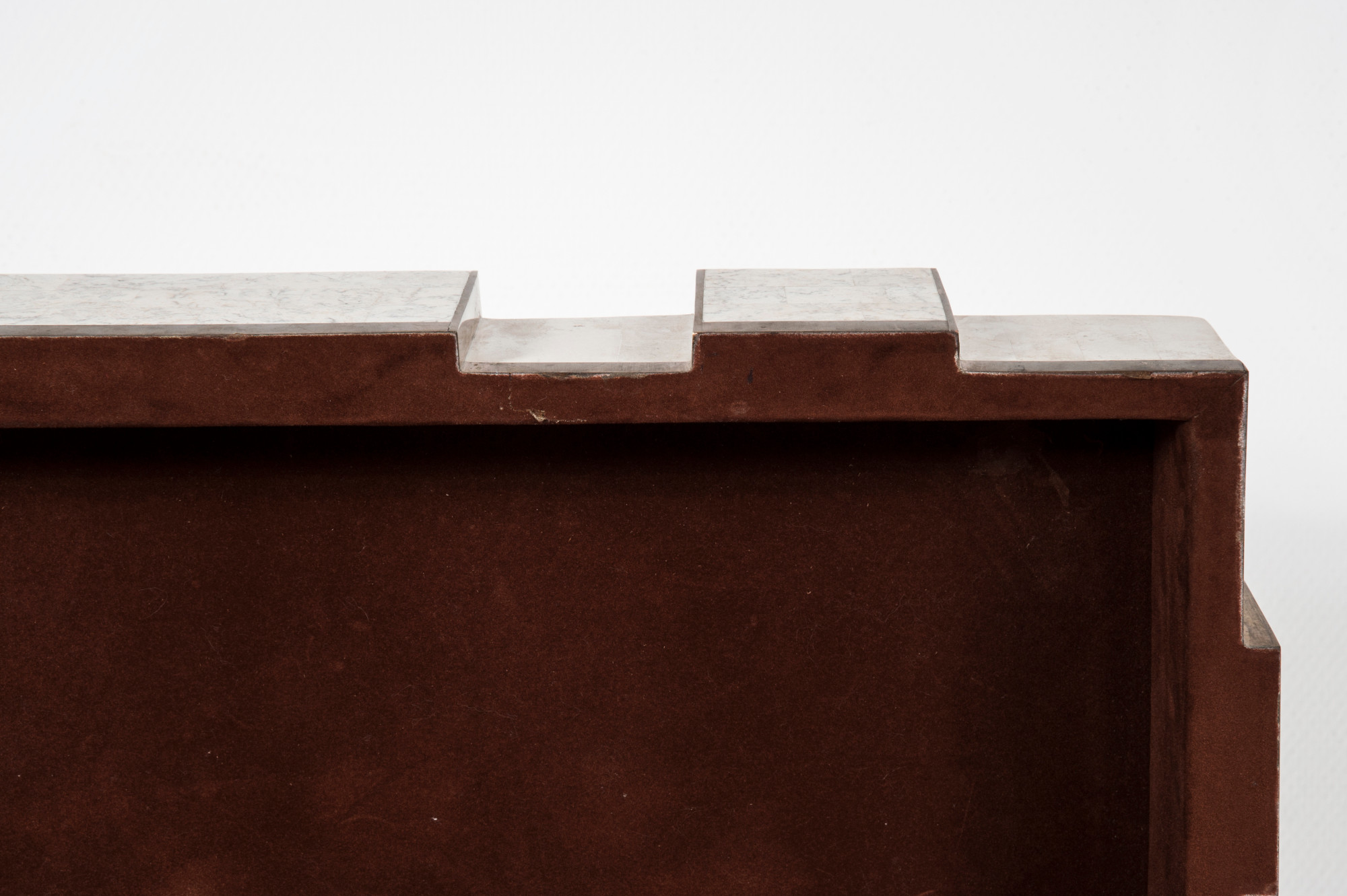 White stone box / bar / trunk By Maitland Smith circa 1970